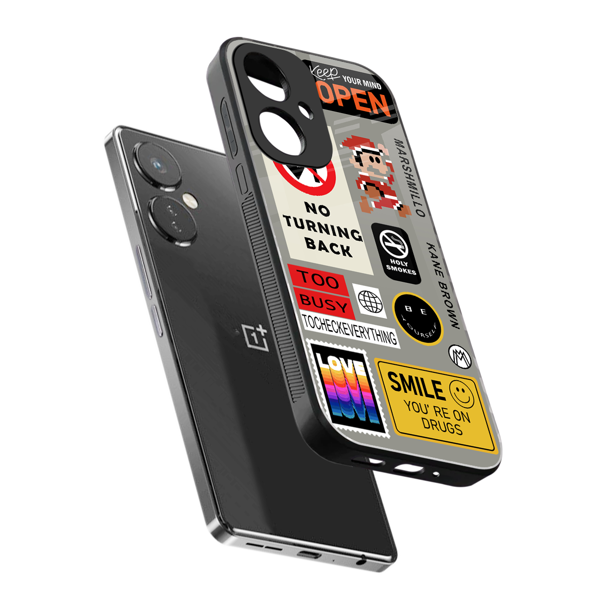 keep your mind open back phone cover | glass case for oneplus nord ce 3