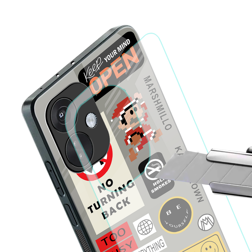 keep your mind open back phone cover | glass case for oneplus nord ce 3