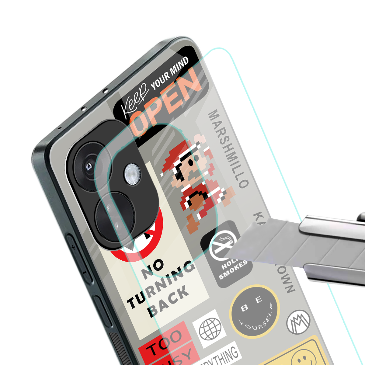 keep your mind open back phone cover | glass case for oneplus nord ce 3