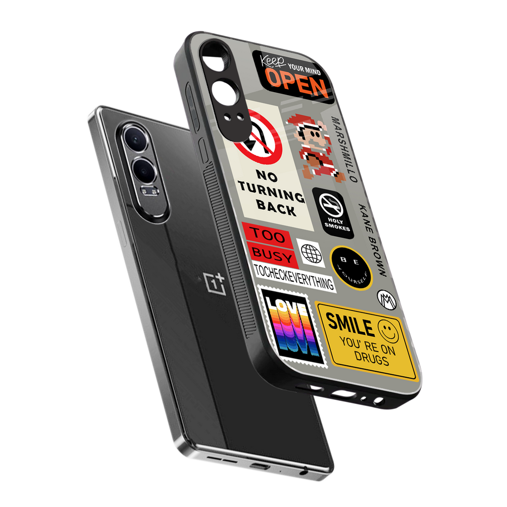 keep your mind open back phone cover | glass case for oneplus nord ce 4 lite