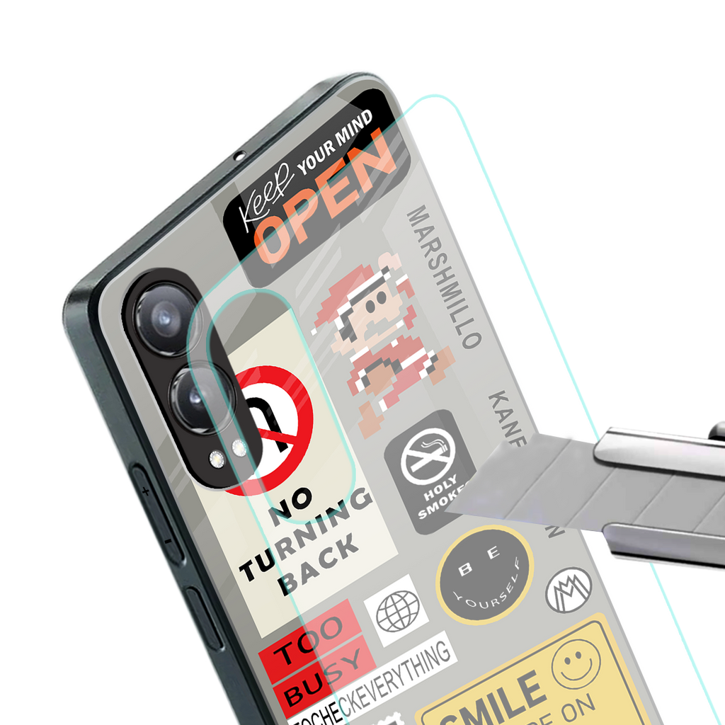 keep your mind open back phone cover | glass case for oneplus nord ce 4 lite