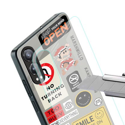keep your mind open back phone cover | glass case for oneplus nord ce 4 lite