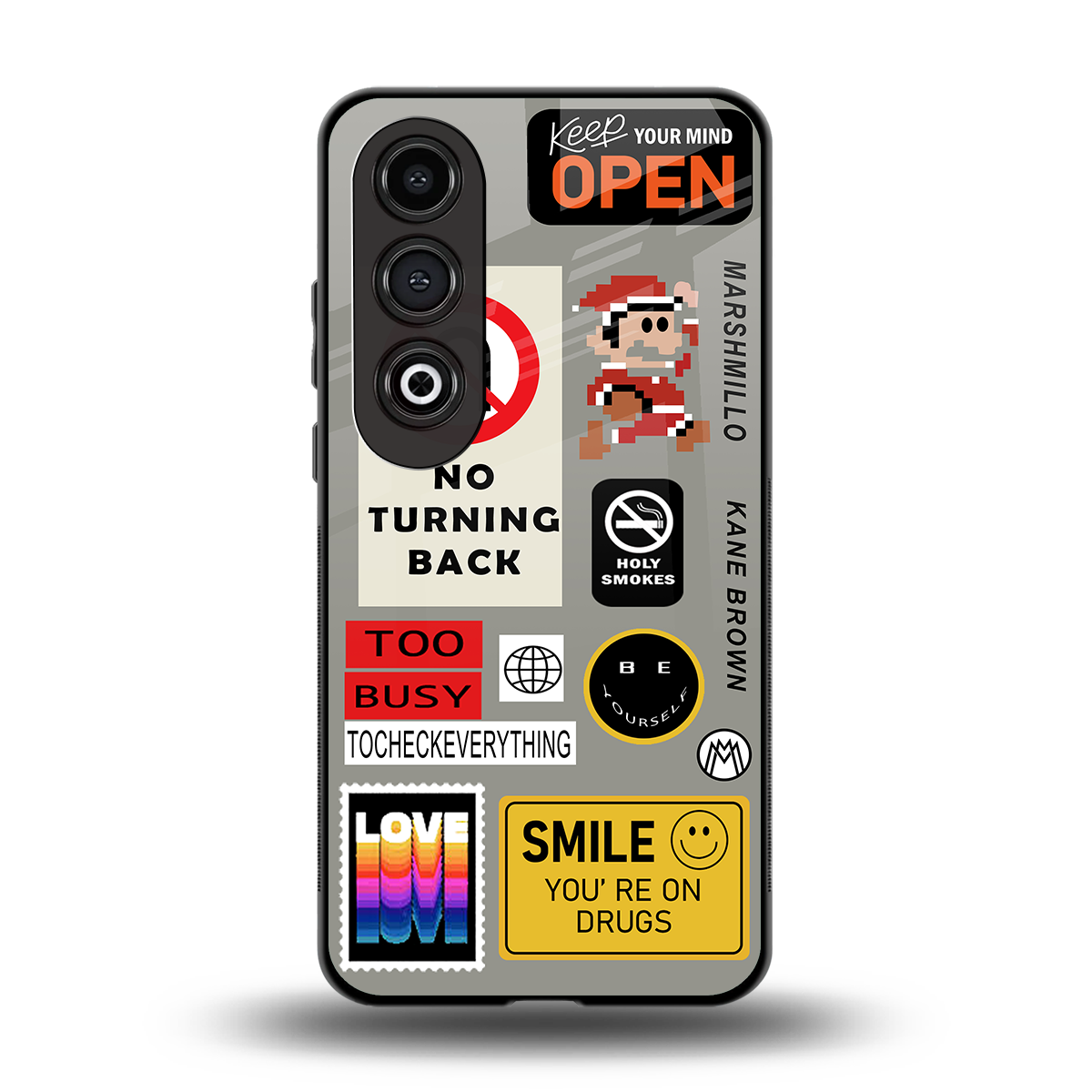 keep your mind open back phone cover | glass case for oneplus nord ce 4