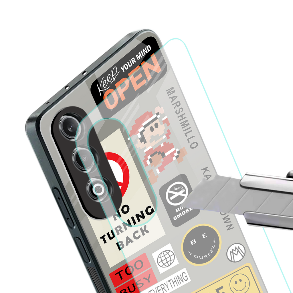 keep your mind open back phone cover | glass case for oneplus nord ce 4