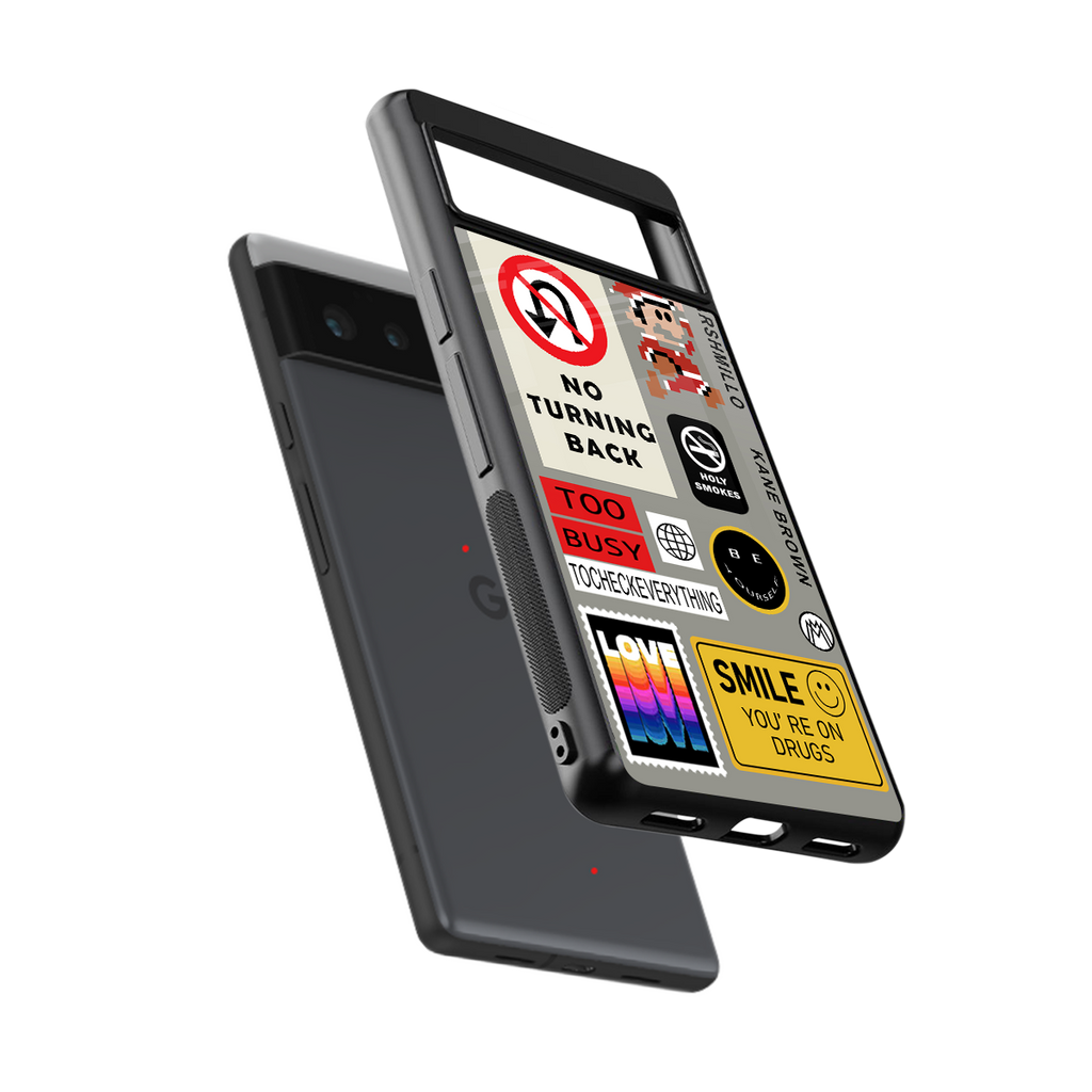 keep your mind open back phone cover | glass case for google pixel 6