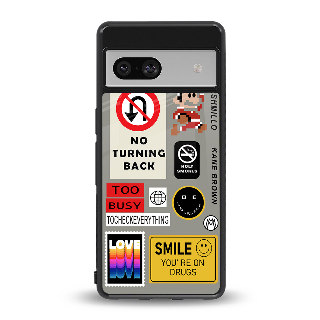 keep your mind open back phone cover | glass case for Google Pixel 7A