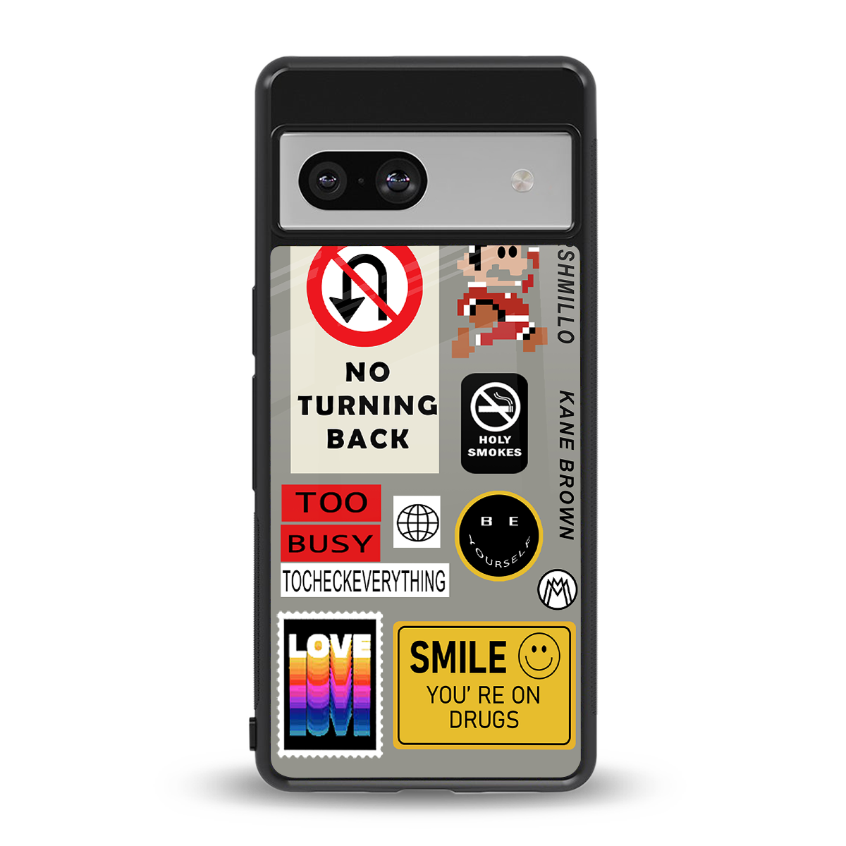 keep your mind open back phone cover | glass case for Google Pixel 7A