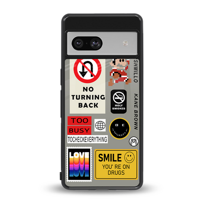 keep your mind open back phone cover | glass case for Google Pixel 7A