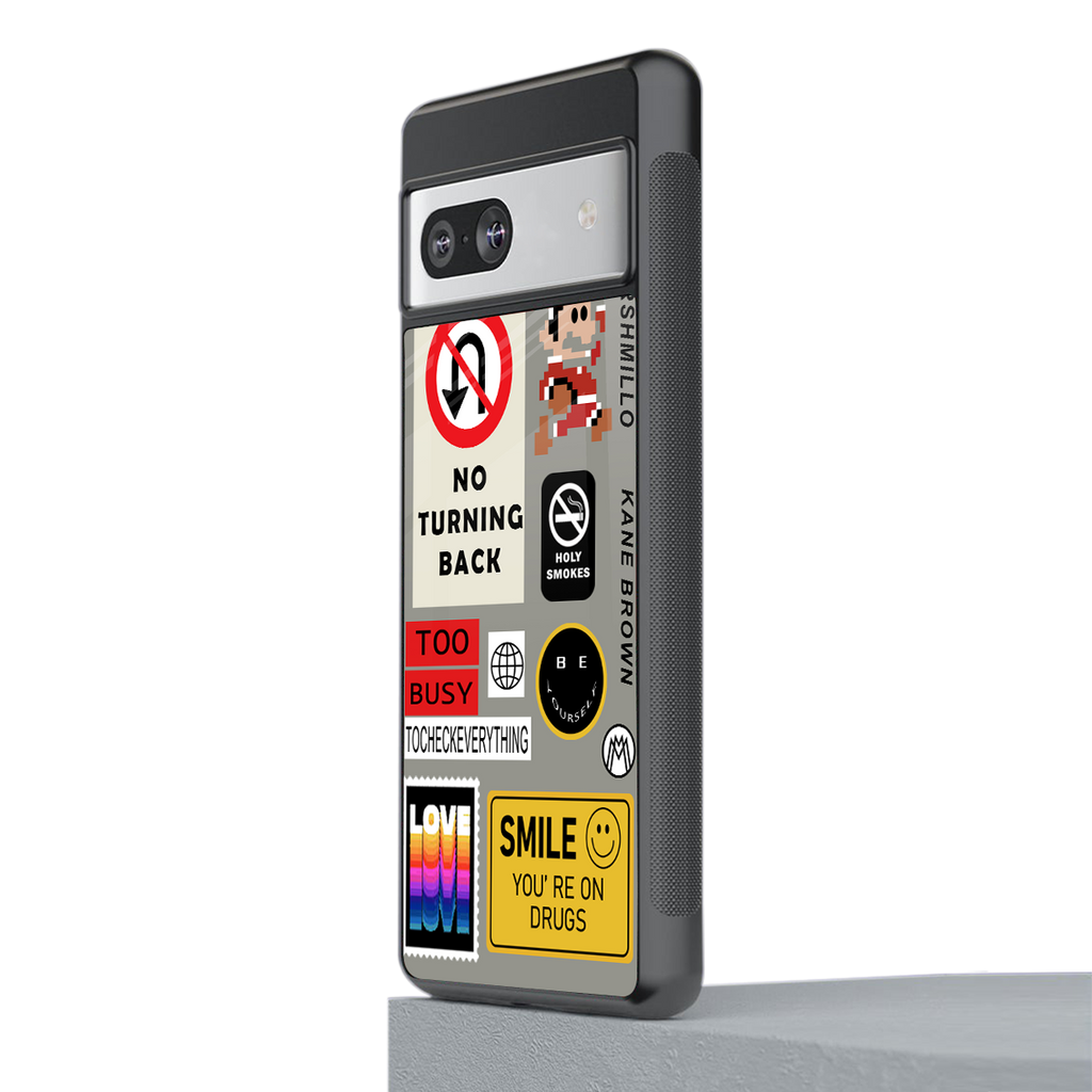 keep your mind open back phone cover | glass case for Google Pixel 7A