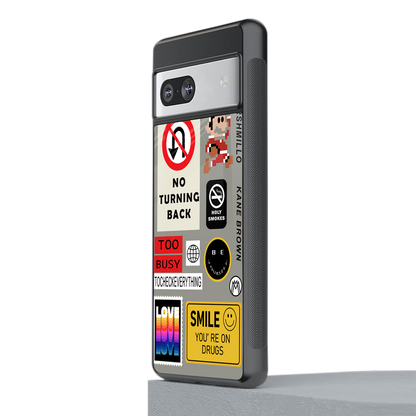 keep your mind open back phone cover | glass case for Google Pixel 7A