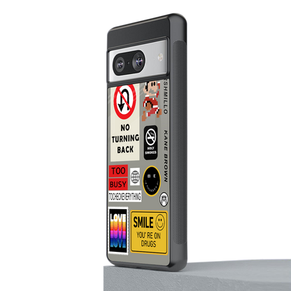 keep your mind open back phone cover | glass case for Google Pixel 8