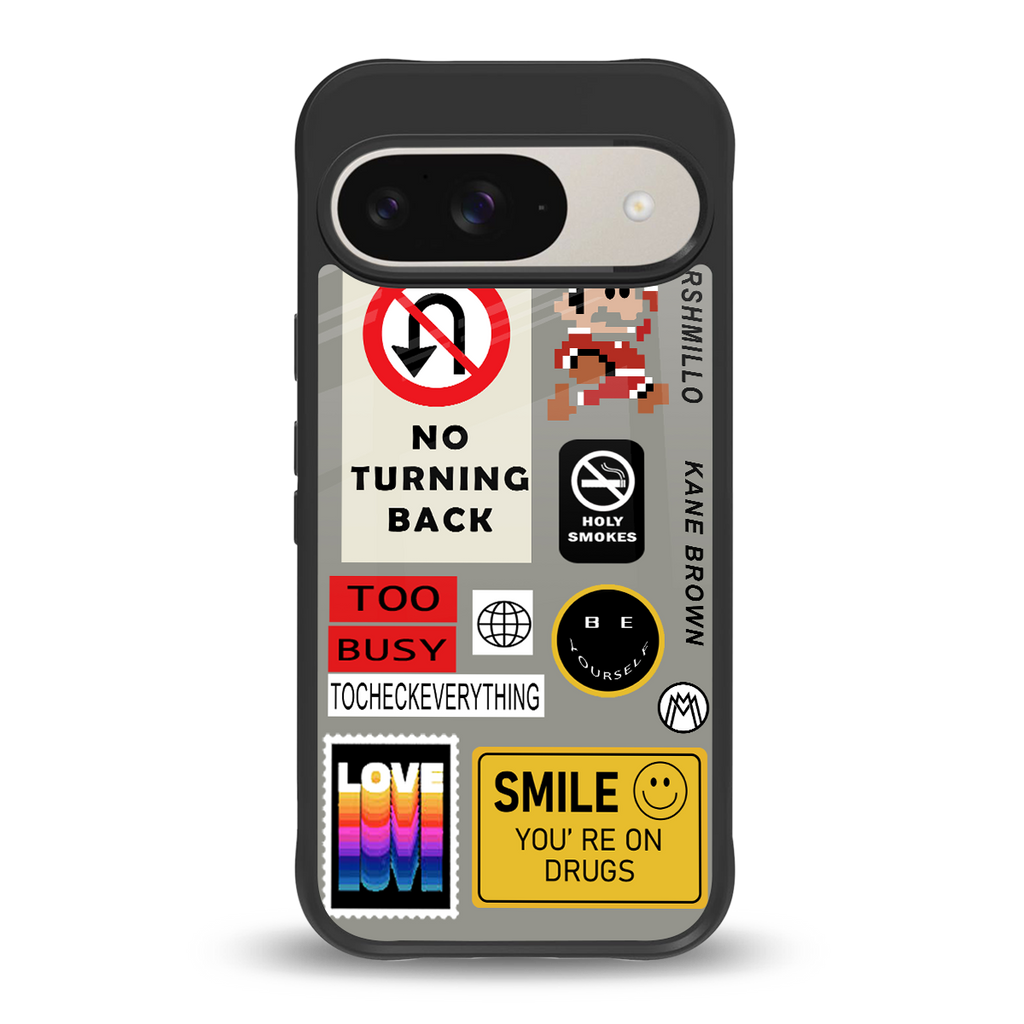 keep your mind open back phone cover | glass case for google pixel 9
