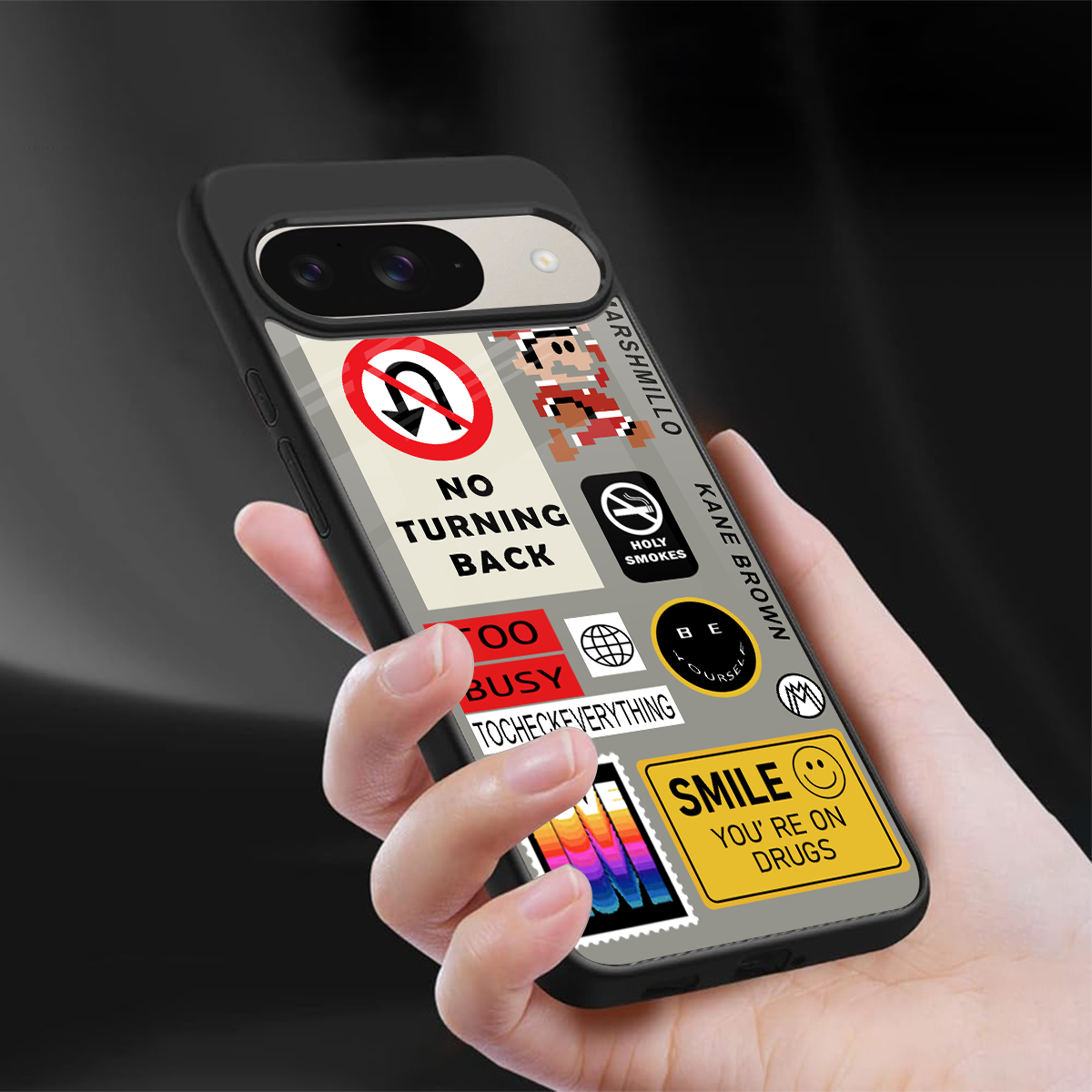 keep your mind open back phone cover | glass case for google pixel 9