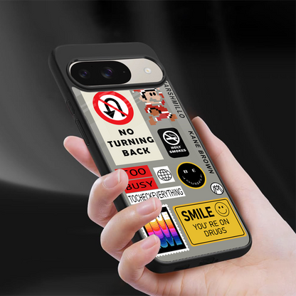keep your mind open back phone cover | glass case for google pixel 9
