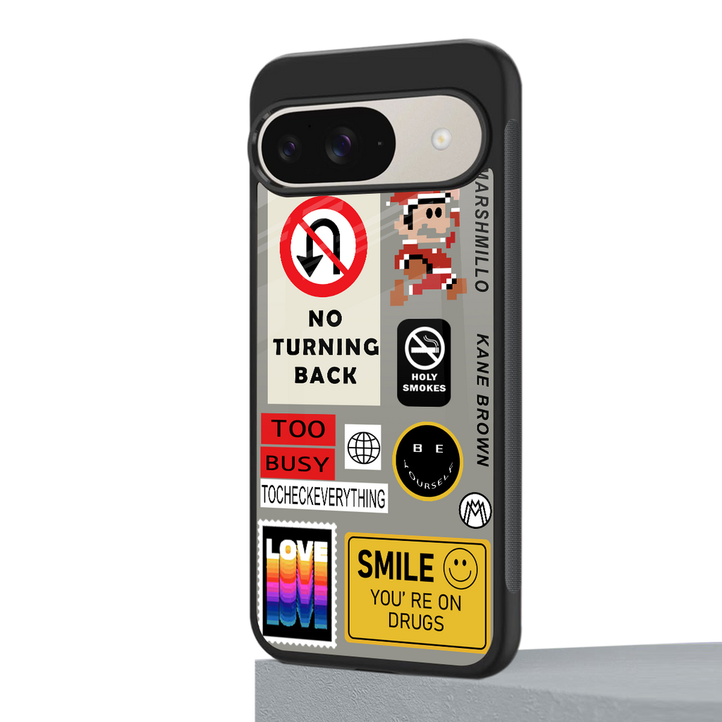 keep your mind open back phone cover | glass case for google pixel 9