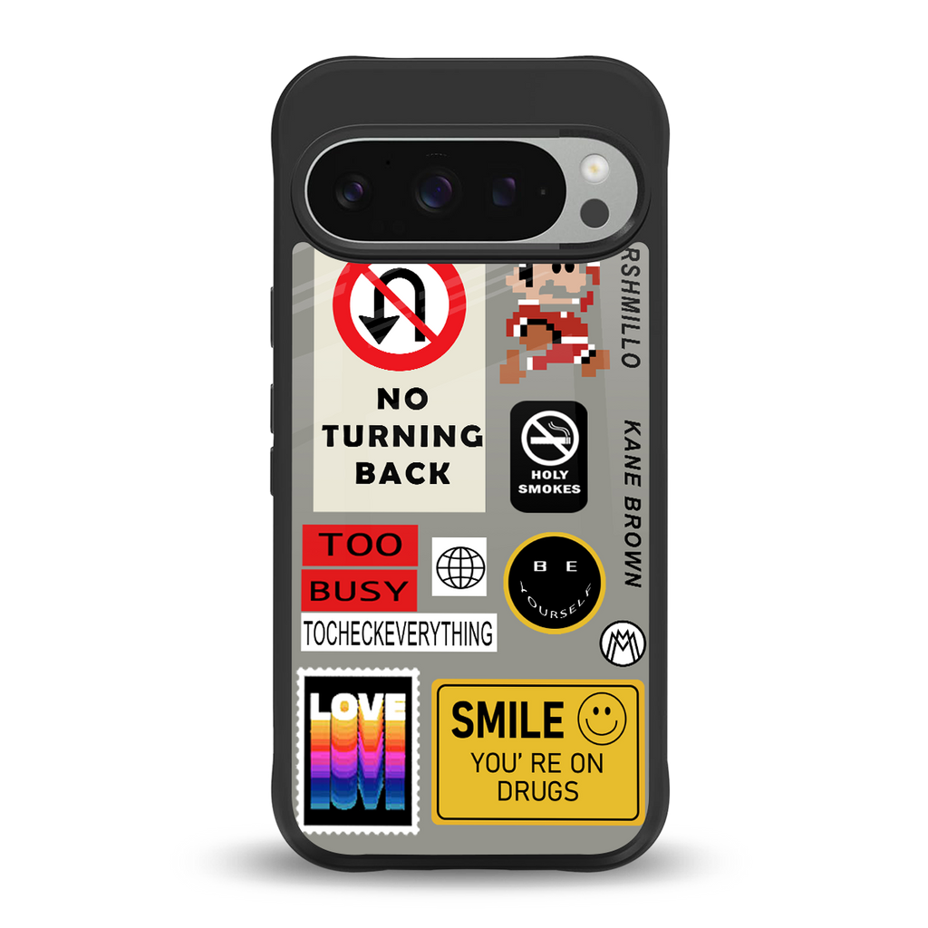 keep your mind open back phone cover | glass case for google pixel 9 pro xl