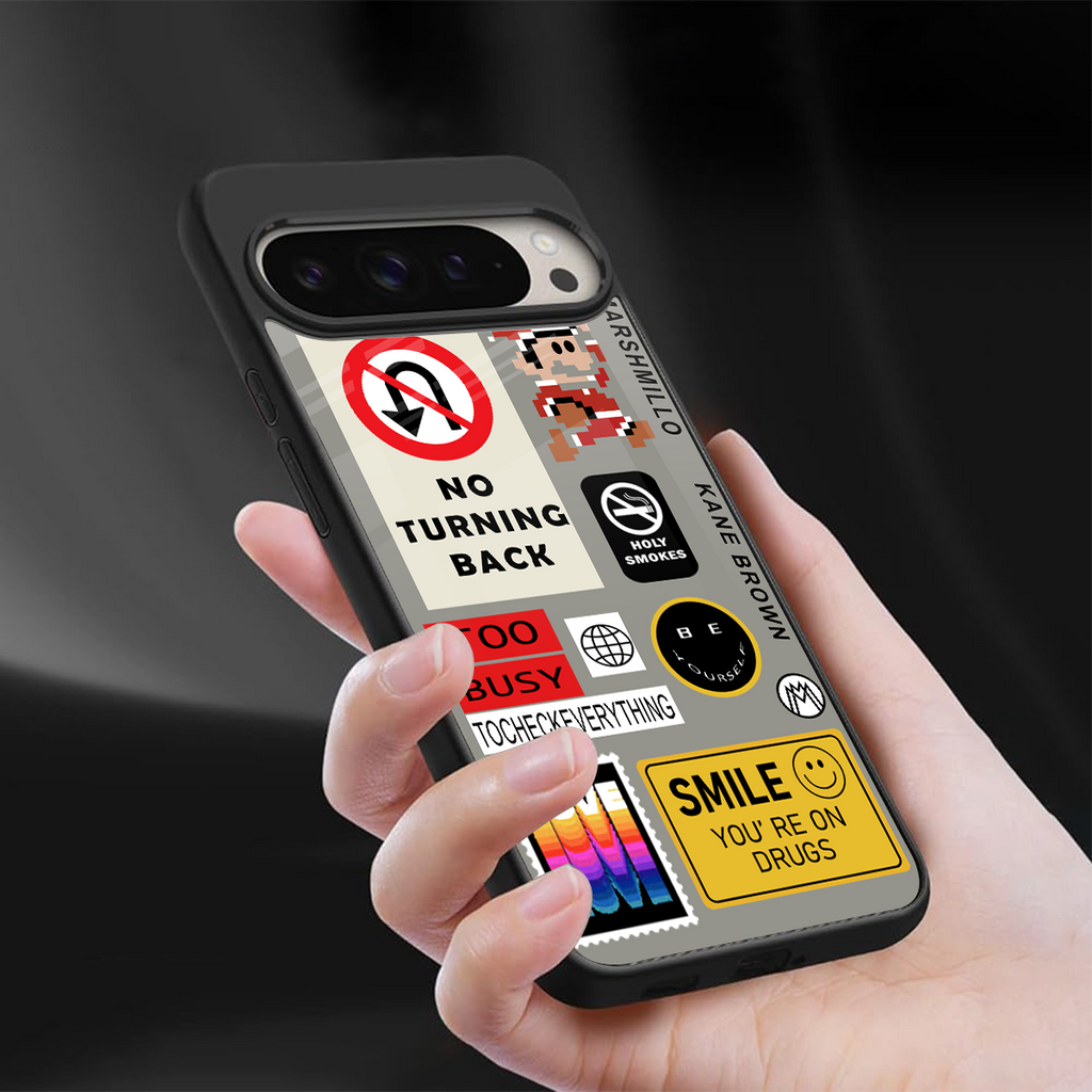 keep your mind open back phone cover | glass case for google pixel 9 pro