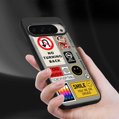 keep your mind open back phone cover | glass case for google pixel 9 pro xl