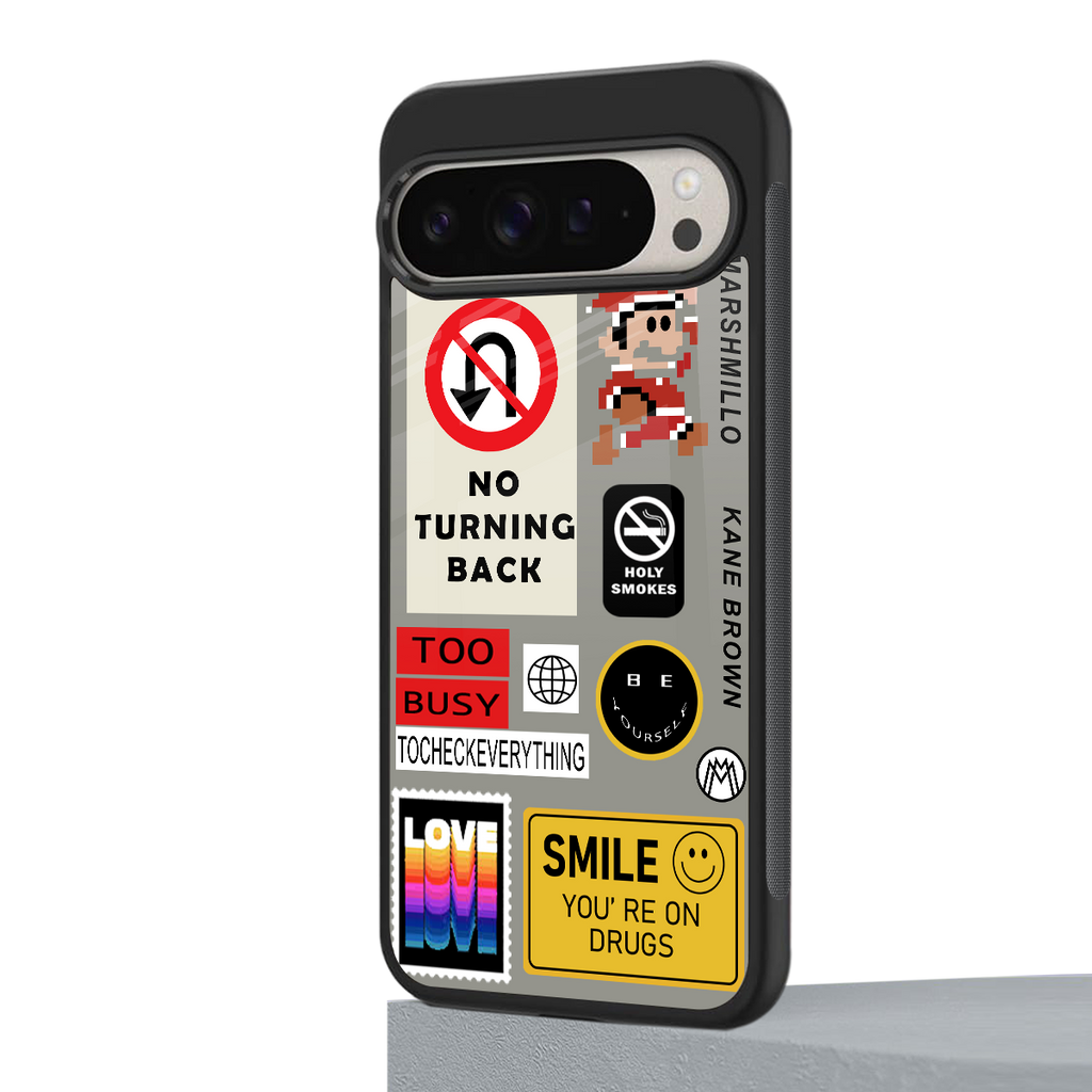 keep your mind open back phone cover | glass case for google pixel 9 pro