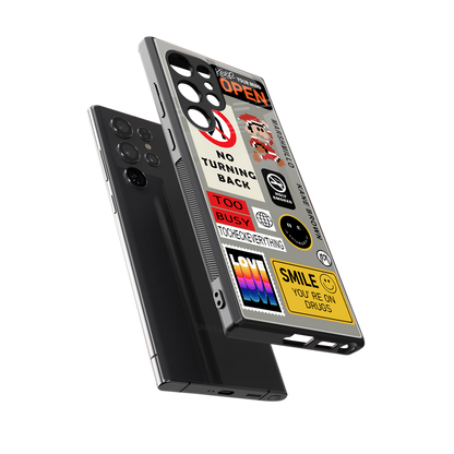 keep your mind open back phone cover | glass case for samsung galaxy s23 ultra