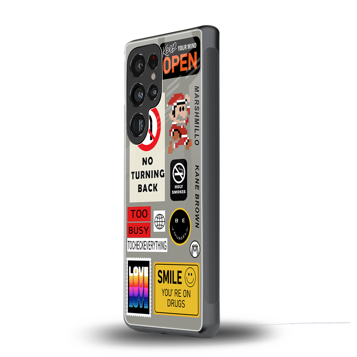 keep your mind open back phone cover | glass case for samsung galaxy s25 ultra