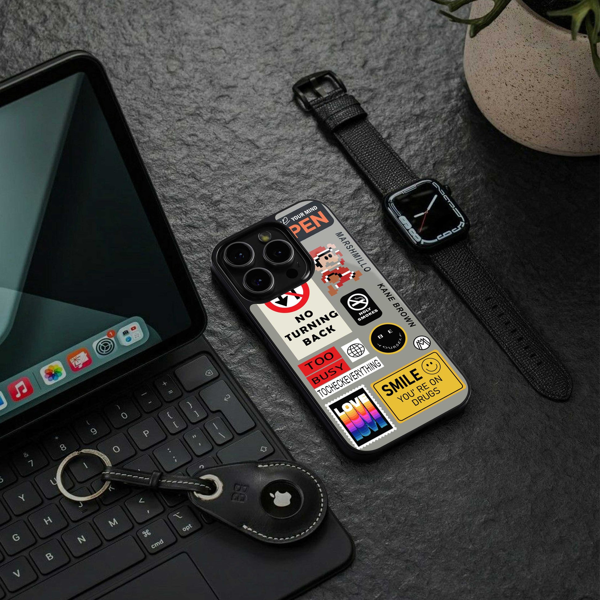 keep your mind open back phone cover | glass case for nothing phone 2