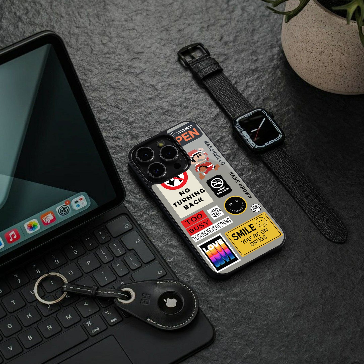 keep your mind open back phone cover | glass case for google pixel 9 pro xl