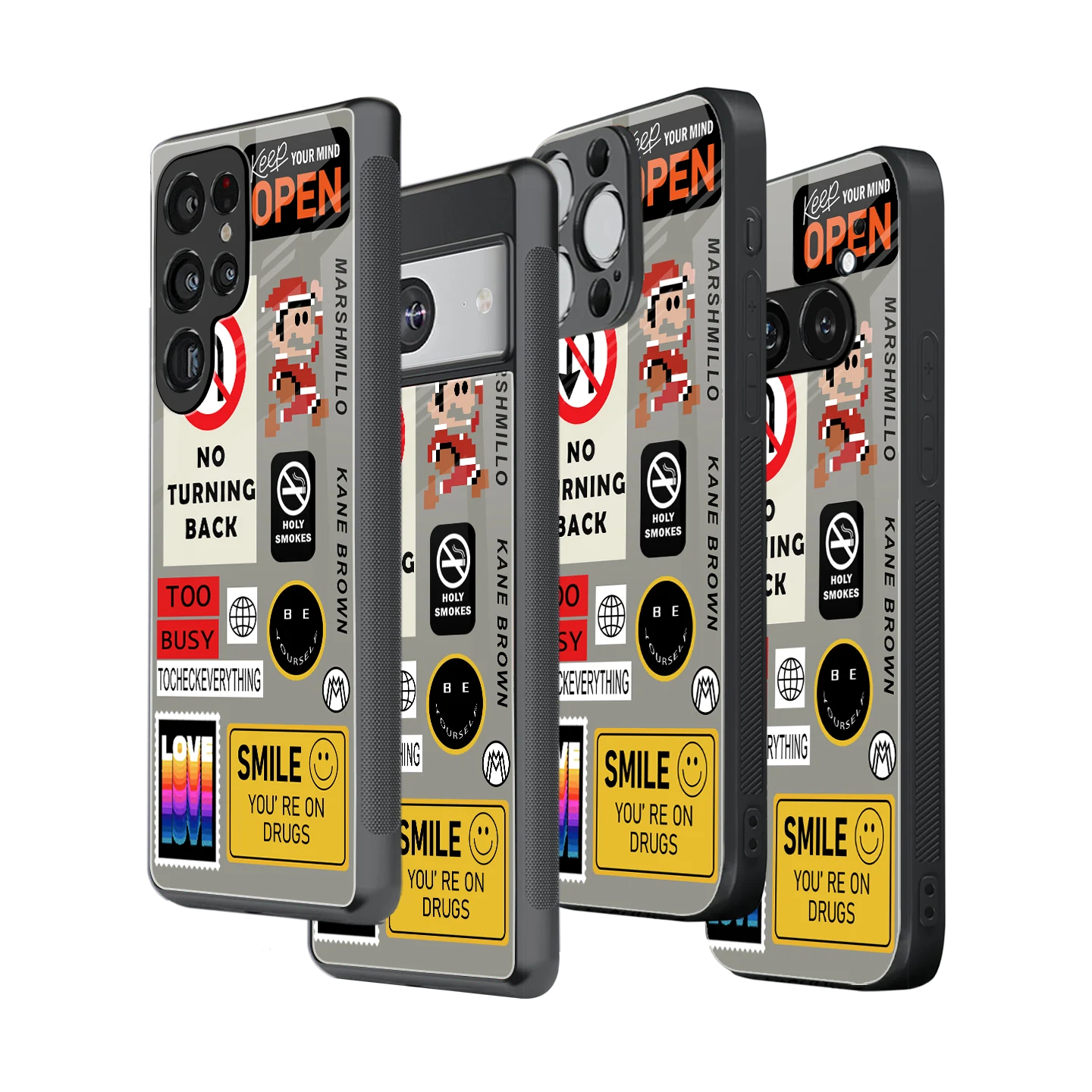 Stylish Glass Back Case for All Smartphones – iPhone, Samsung, OnePlus, Pixel, Redmi, Oppo, Vivo, Motorola