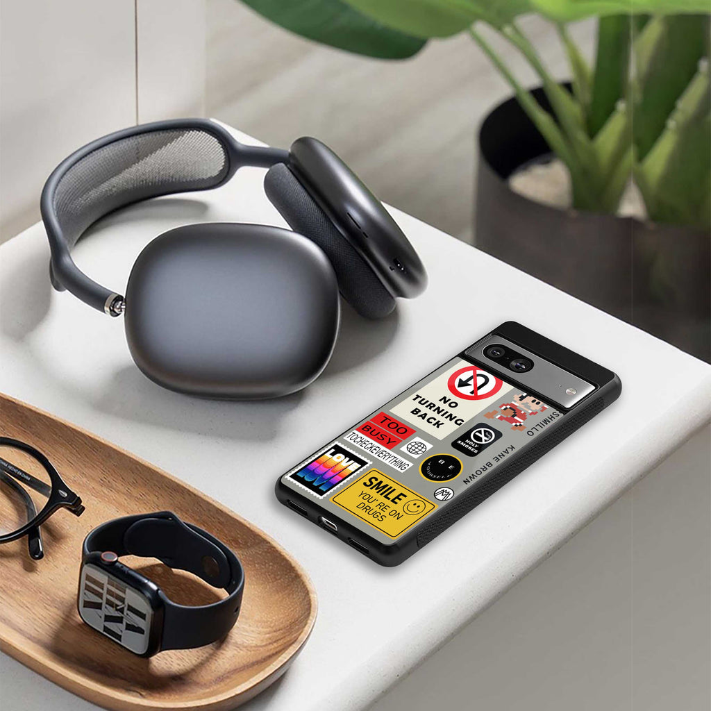 keep your mind open back phone cover | glass case for Google Pixel 7A