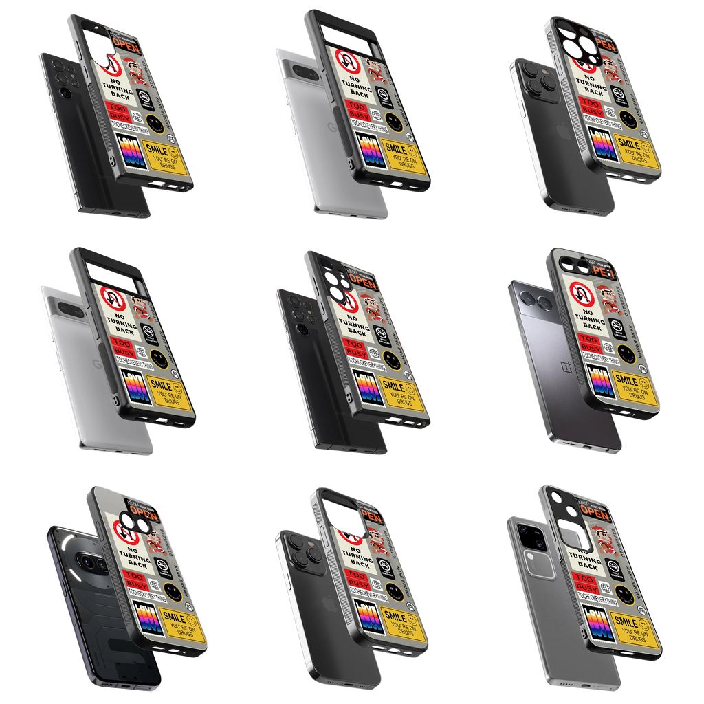 Durable Glass Back Mobile Case for iPhone, Samsung, OnePlus, Google Pixel, Redmi, Vivo, Oppo