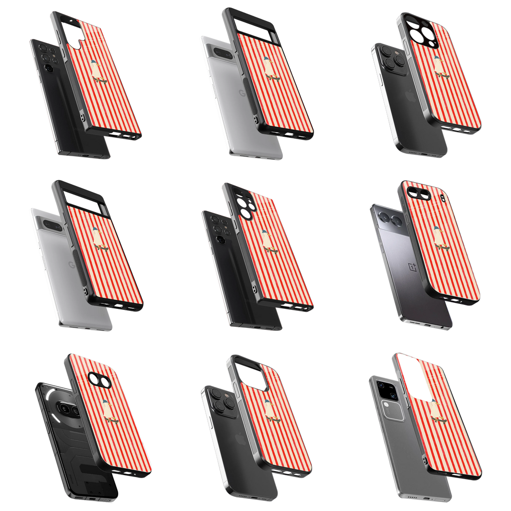 Durable Glass Back Mobile Case for iPhone, Samsung, OnePlus, Google Pixel, Redmi, Vivo, Oppo