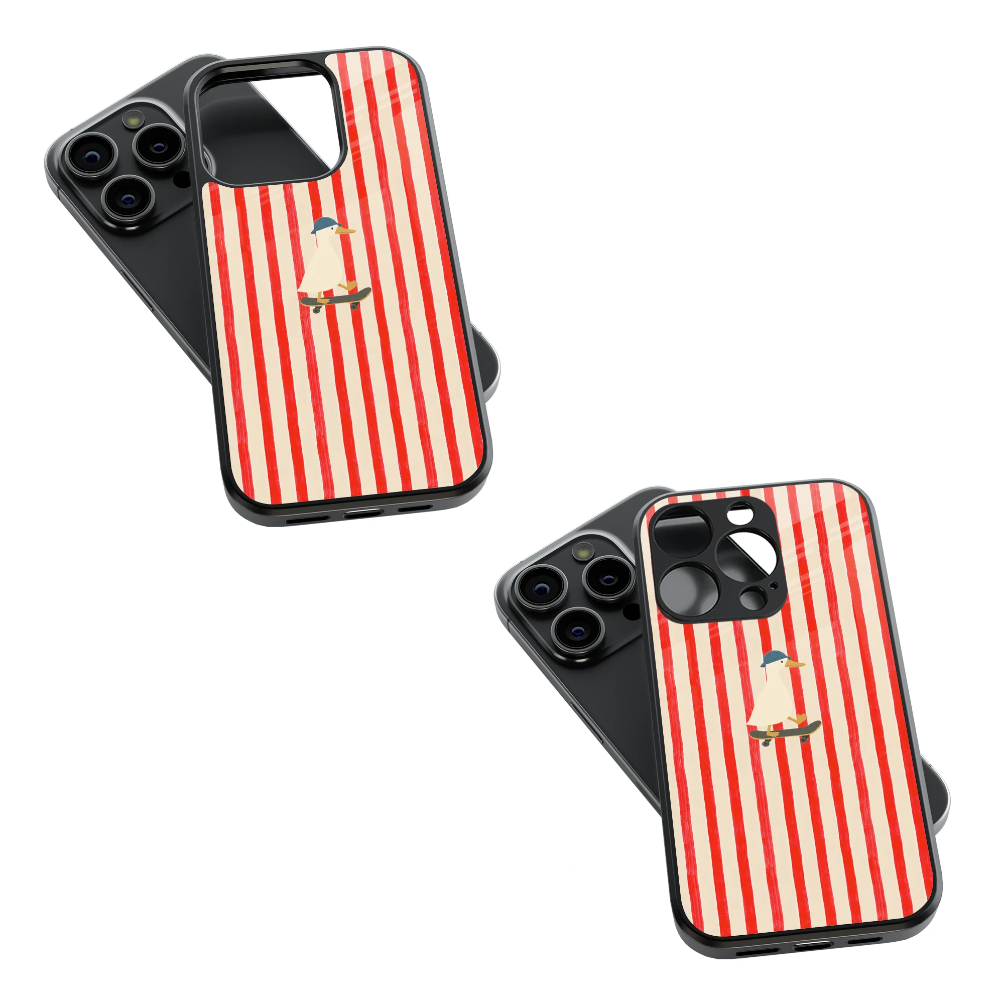 Trendy Glass Back Mobile Case for iPhone, Samsung, Redmi, OnePlus, Google Pixel, Motorola