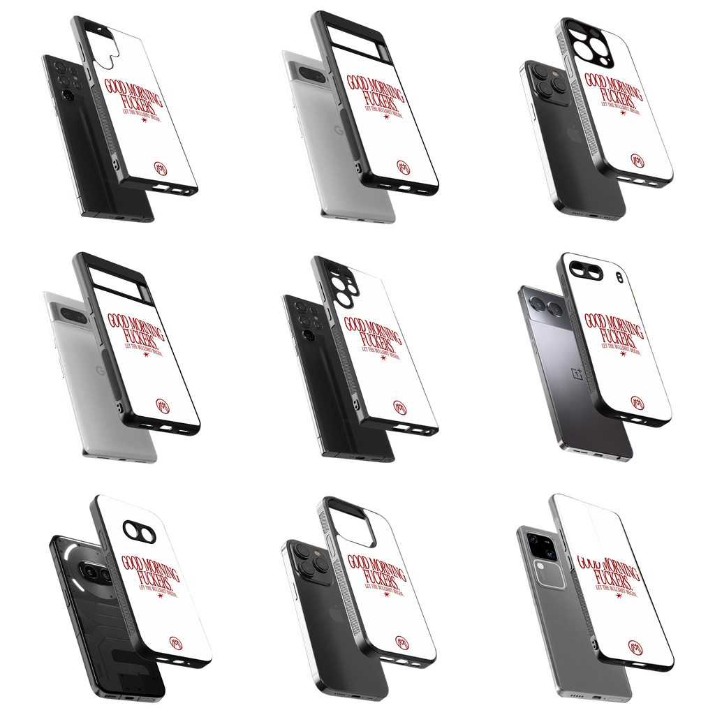 Durable Glass Back Mobile Case for iPhone, Samsung, OnePlus, Google Pixel, Redmi, Vivo, Oppo