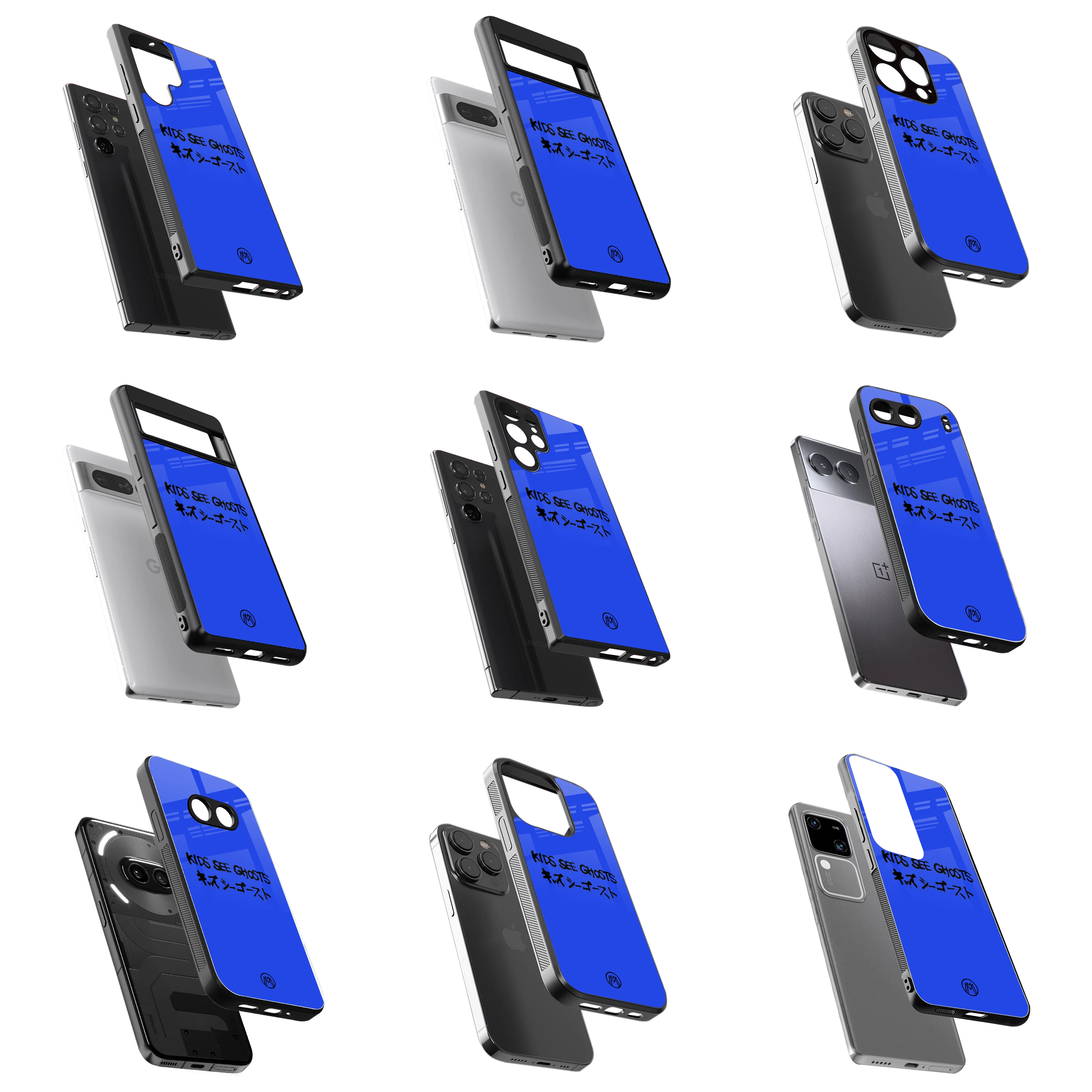 Durable Glass Back Mobile Case for iPhone, Samsung, OnePlus, Google Pixel, Redmi, Vivo, Oppo