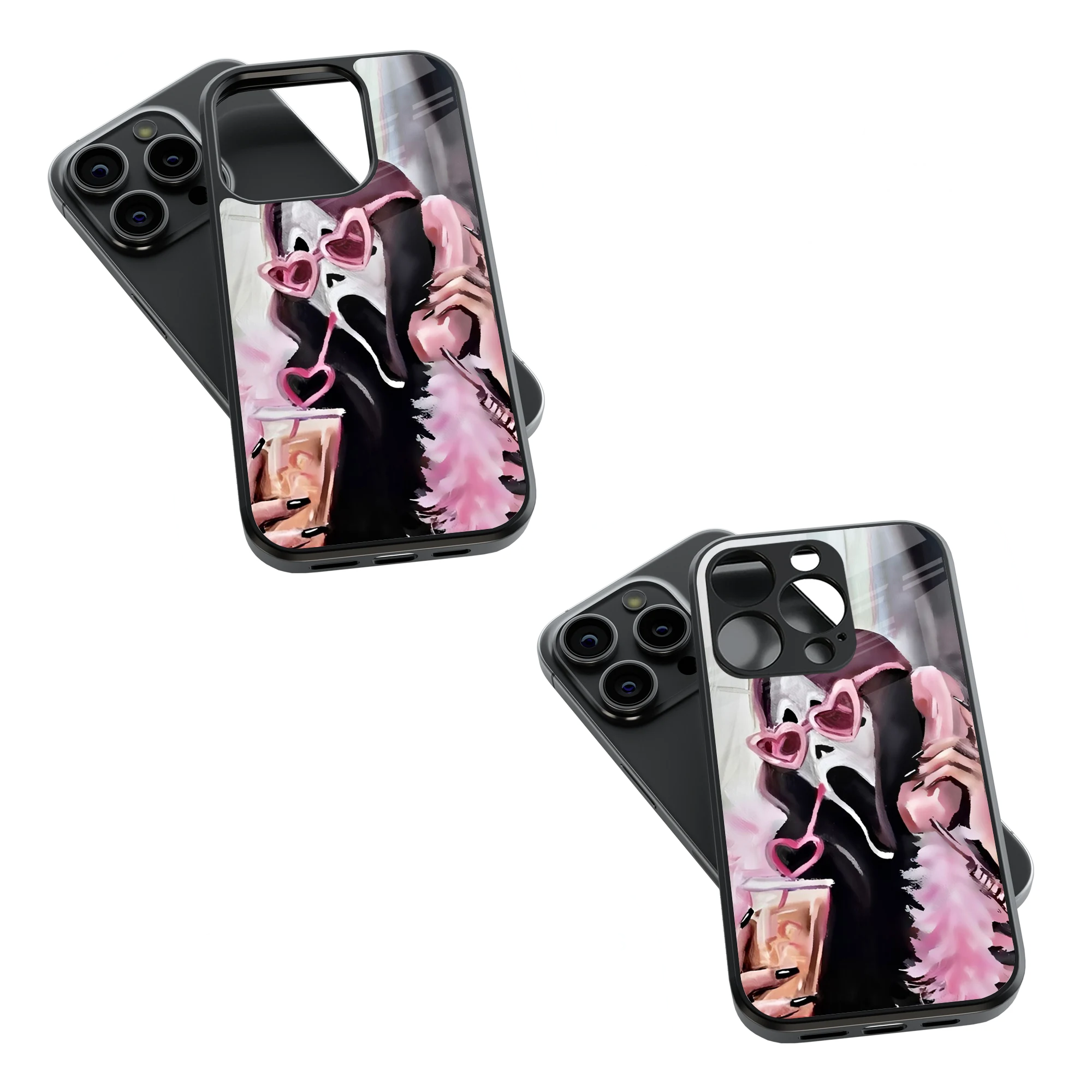 Trendy Glass Back Mobile Case for iPhone, Samsung, Redmi, OnePlus, Google Pixel, Motorola