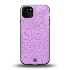 kinda sad kinda happy back phone cover | glass case for iphone 15 plus