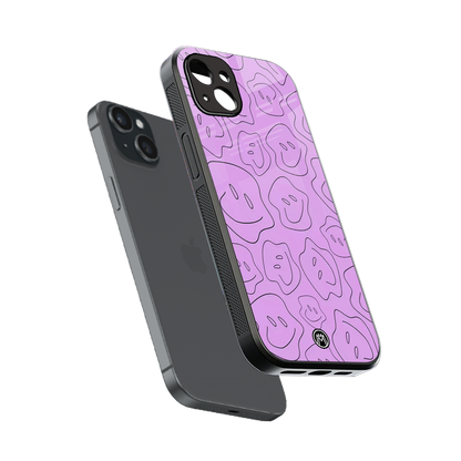 kinda sad kinda happy back phone cover | glass case for iphone 14 plus