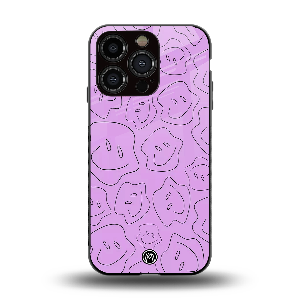 kinda sad kinda happy back phone cover | glass case for iphone 15 pro