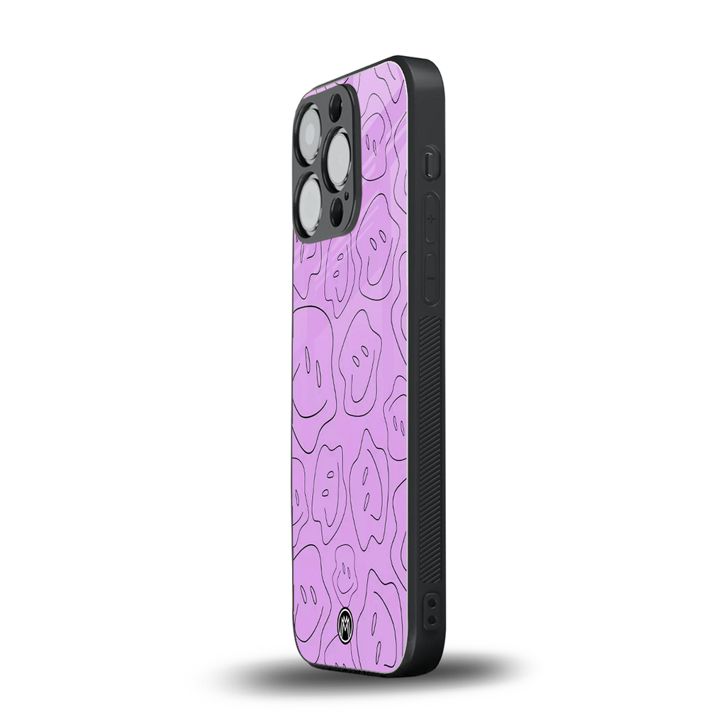 kinda sad kinda happy back phone cover | glass case for iphone 15 pro
