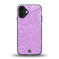 kinda sad kinda happy back phone cover | glass case for iphone 16 plus