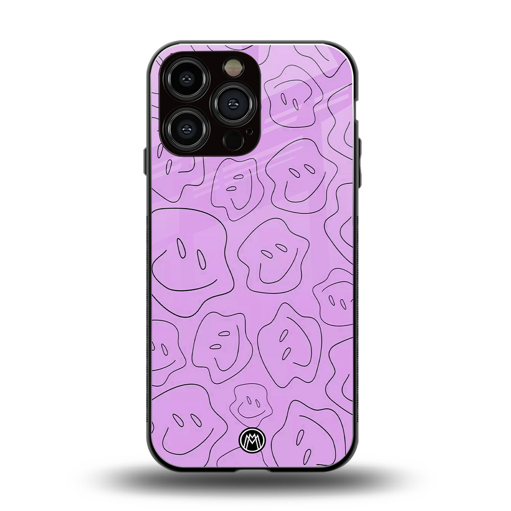kinda sad kinda happy back phone cover | glass case for iphone 16 pro max