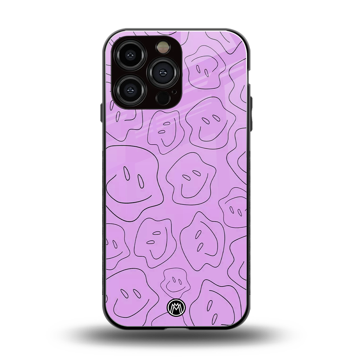 kinda sad kinda happy back phone cover | glass case for iphone 16 pro max