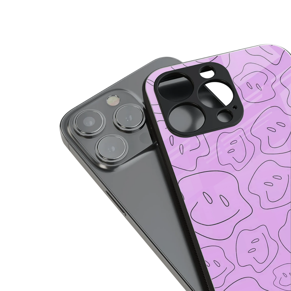 kinda sad kinda happy back phone cover | glass case for iphone 15 pro