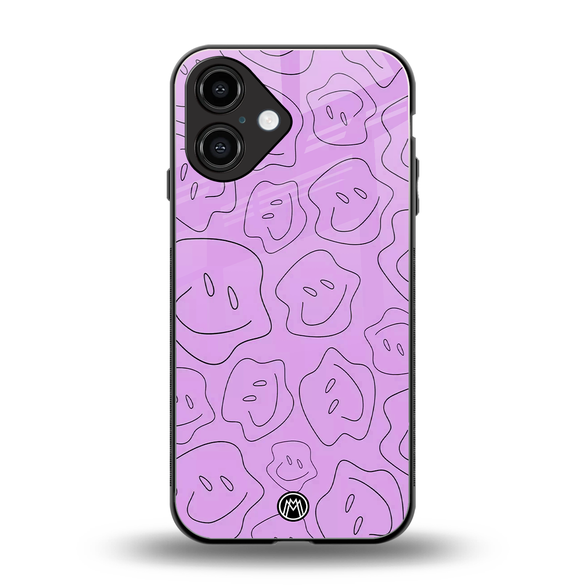 kinda sad kinda happy back phone cover | glass case for iphone 16