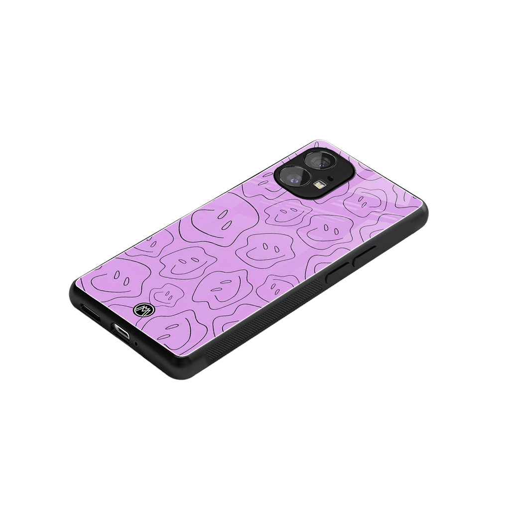 kinda sad kinda happy back phone cover | glass case for nothing phone 1