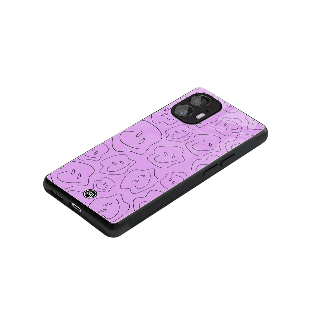 kinda sad kinda happy back phone cover | glass case for nothing phone 2
