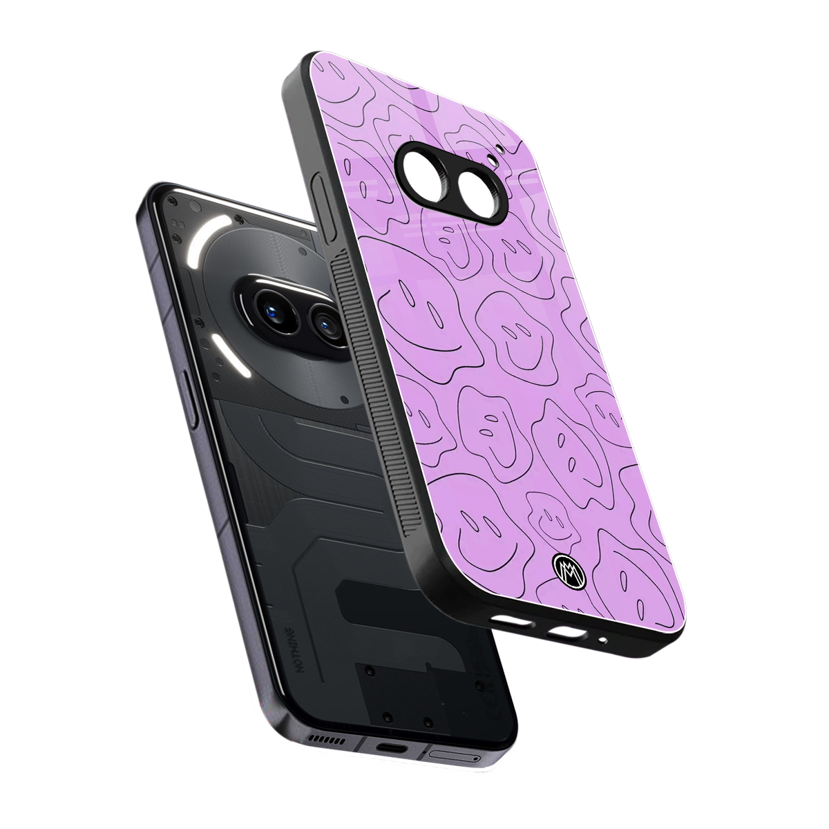 kinda sad kinda happy back phone cover | glass case for nothing phone 2a