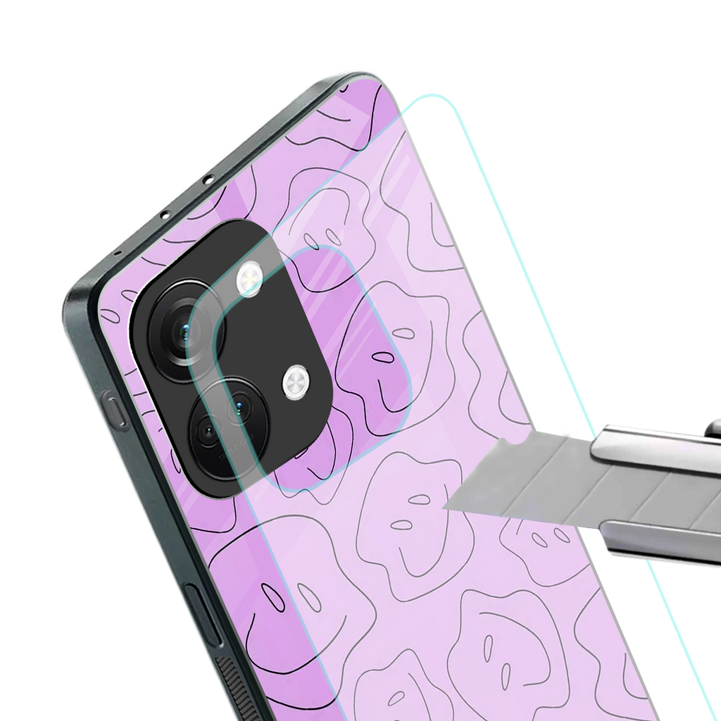 kinda sad kinda happy back phone cover | glass case for oneplus nord 3