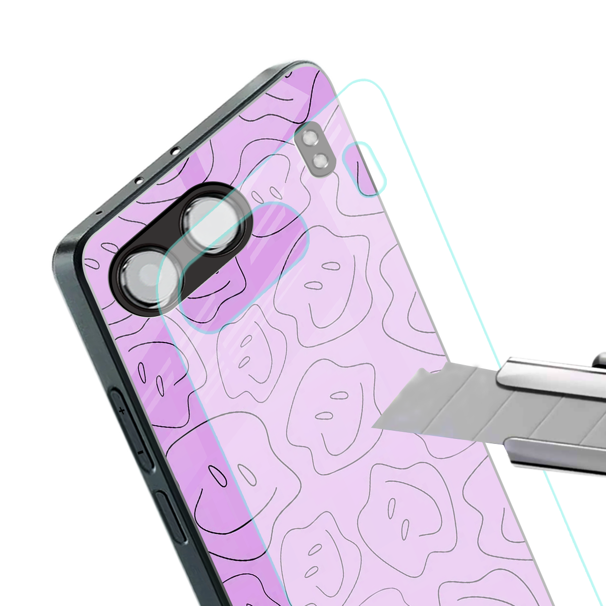 kinda sad kinda happy back phone cover | glass case for oneplus nord 4