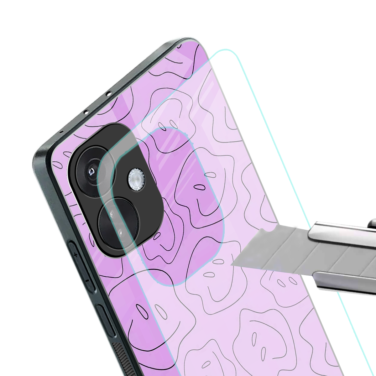 kinda sad kinda happy back phone cover | glass case for oneplus nord ce 3